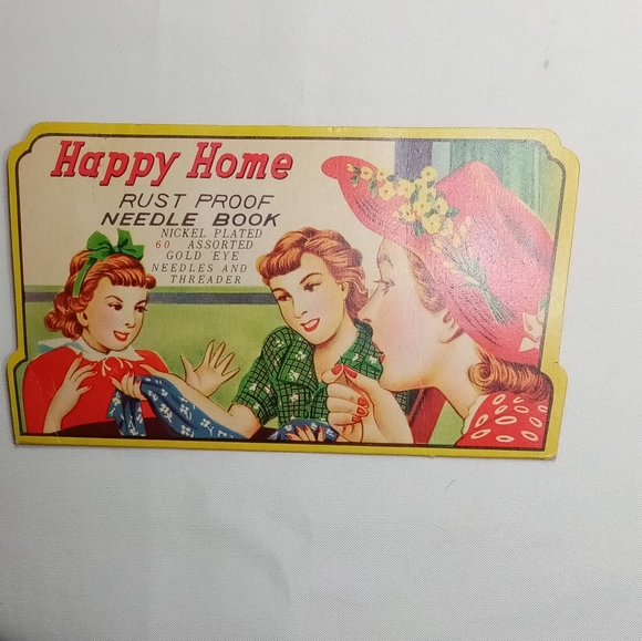 Lot of 3 Vintage Needle Books 2 Happy Home & 1 Stanhome - Picture 4 of 10
